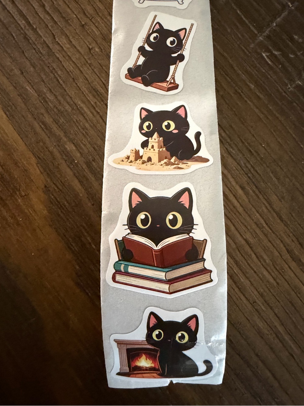 Zoey cat Sticker Sheet 500 stickers Cute Black Cat Designs